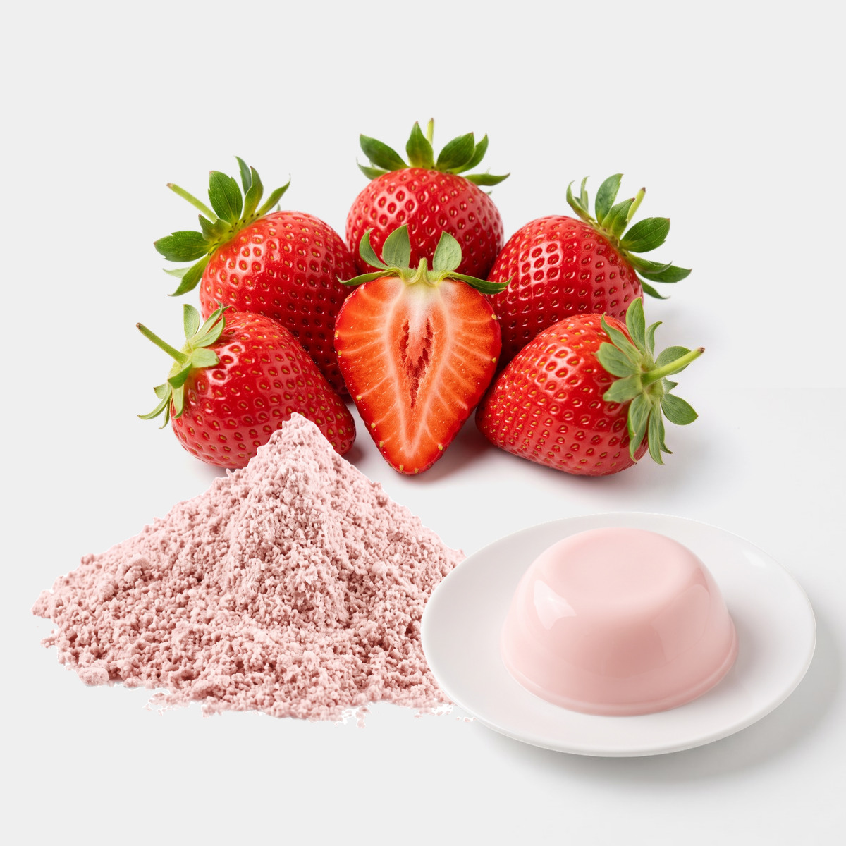 ผงพุดดิ้งกลิ่นสตรอเบอรี่นมสด Strawberry Milk Pudding Powder ผงพุดดิ้งกลิ่นสตรอเบอรี่นมสด (Strawberry Milk Pudding Powder)